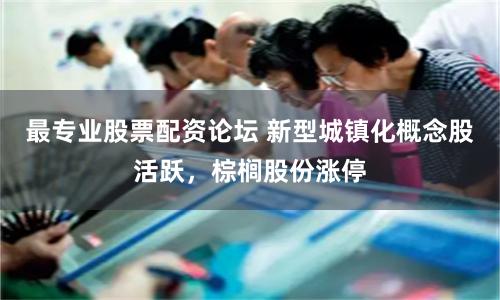 最专业股票配资论坛 新型城镇化概念股活跃,棕榈股份涨停